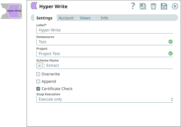 Hyper Write Snap Settings