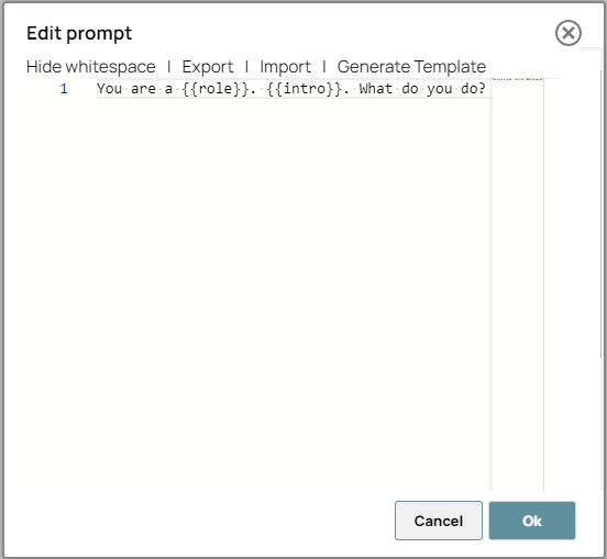 Amazon Bedrock Prompt Generator Snap - Edit prompt