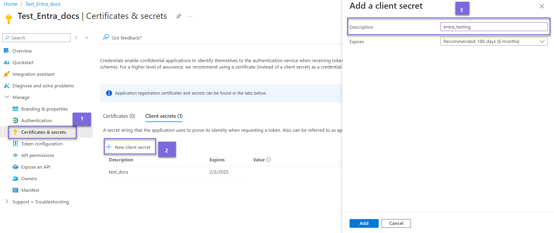 Certiciates and Secrets
