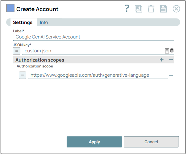 Google GenAI Service Account