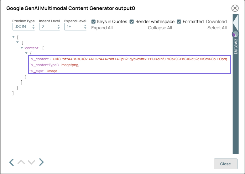 Google GenAI Multimodal Content Generator Snap output