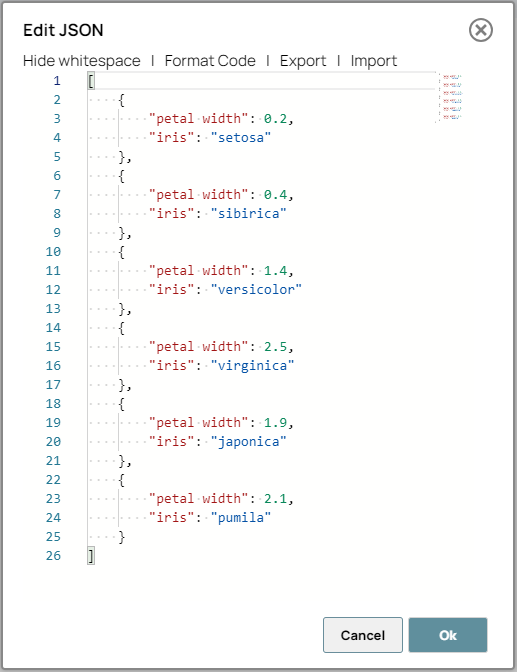 JSON Generator Snap - Edit JSON
