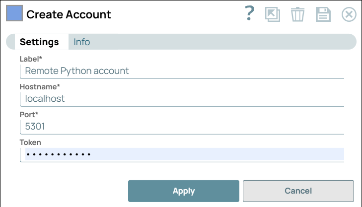 Remote Python Executor Account
