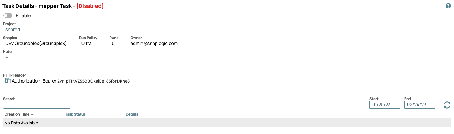 Ultra Pipeline Task Details