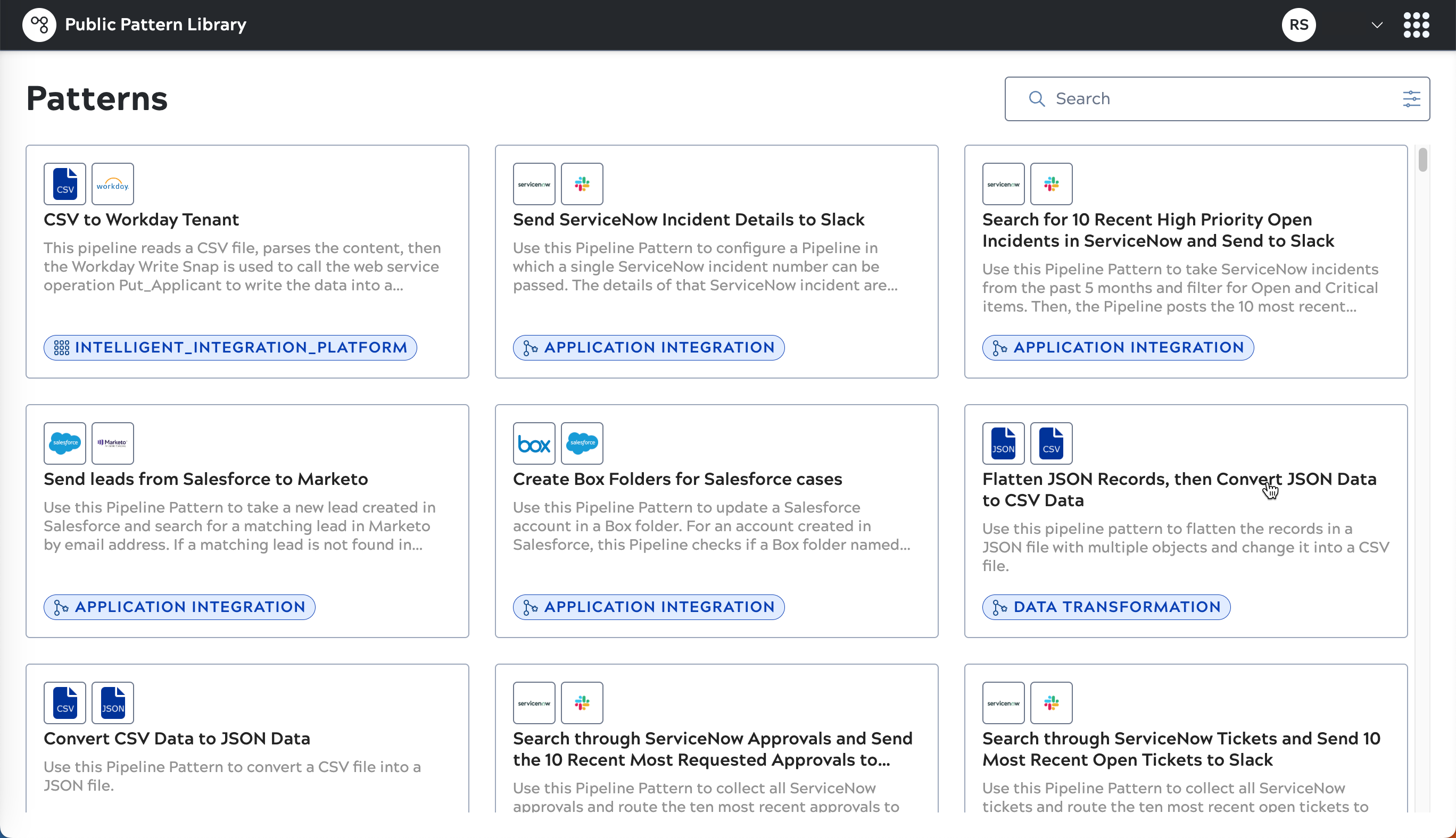 Public Pattern Library
