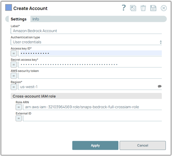 Amazon Bedrock Account
