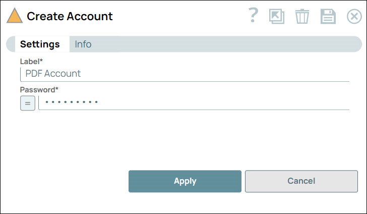 PDF Account Settings