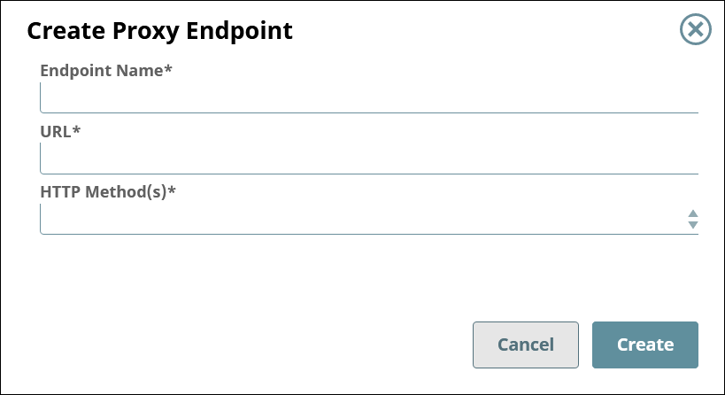 Create Proxy Endpoint dialog
