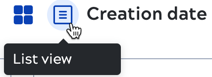 List view button