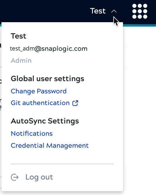 User settings