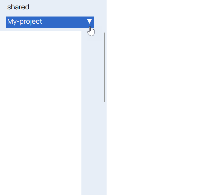 Project menu