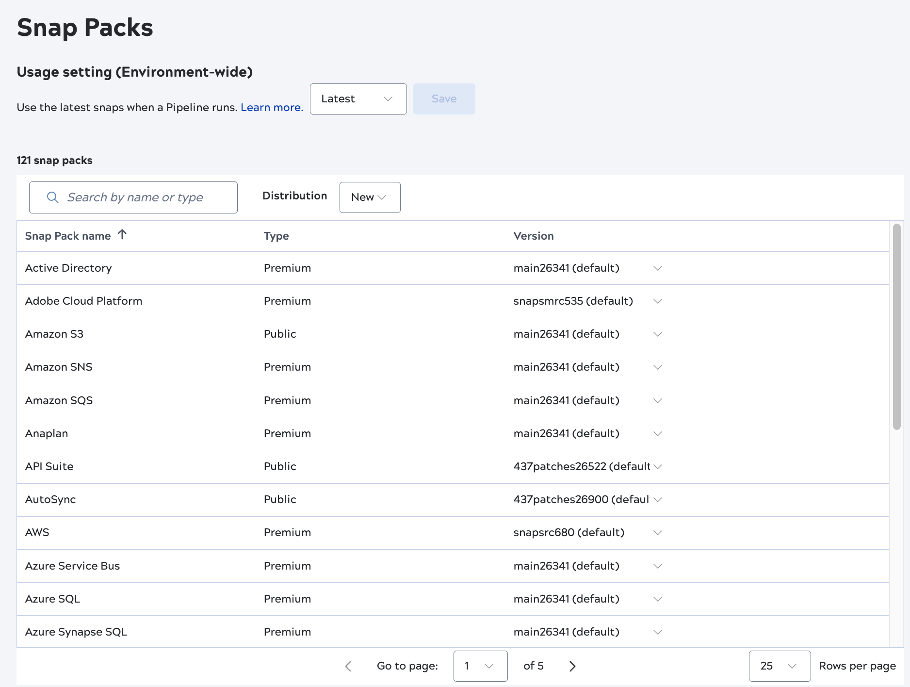 Snap Packs page