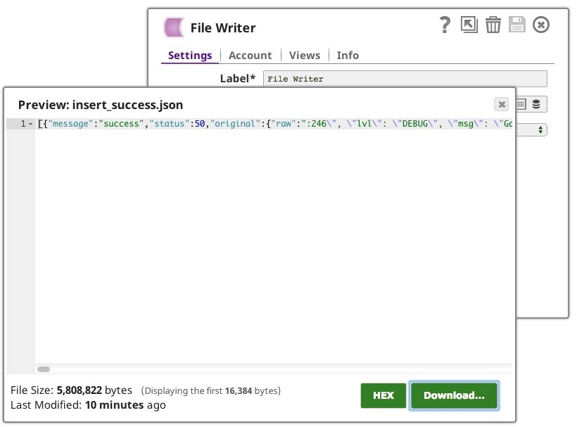 File Writer Snap