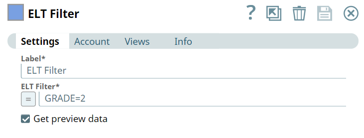 ELT Filter in example Pipeline