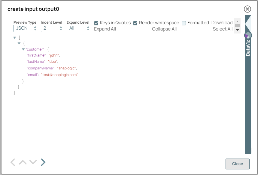 Mapper Snap Output