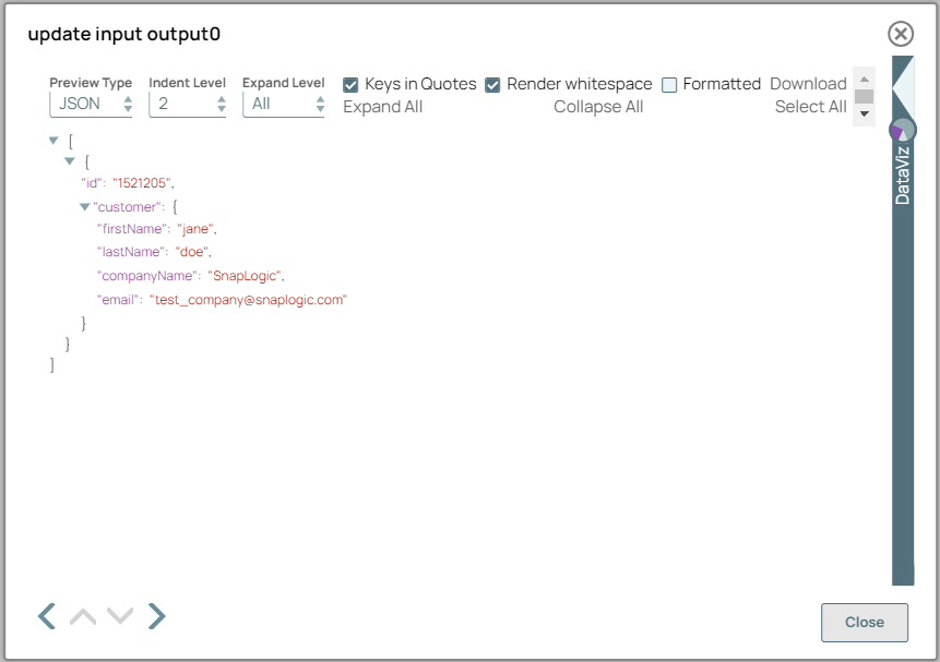 Mapper Snap Output
