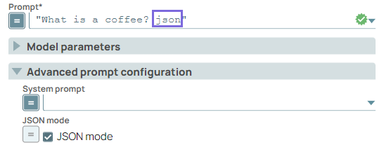 Azure OpenAI Chat Completions Prompt field with JSON enabled