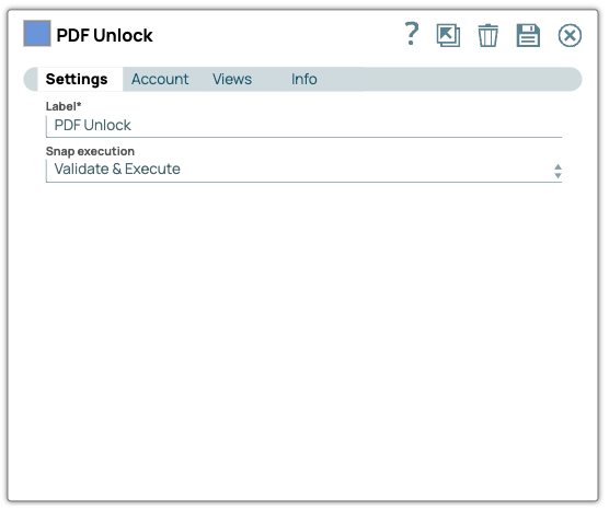 PDF Unlock Snap Configuration