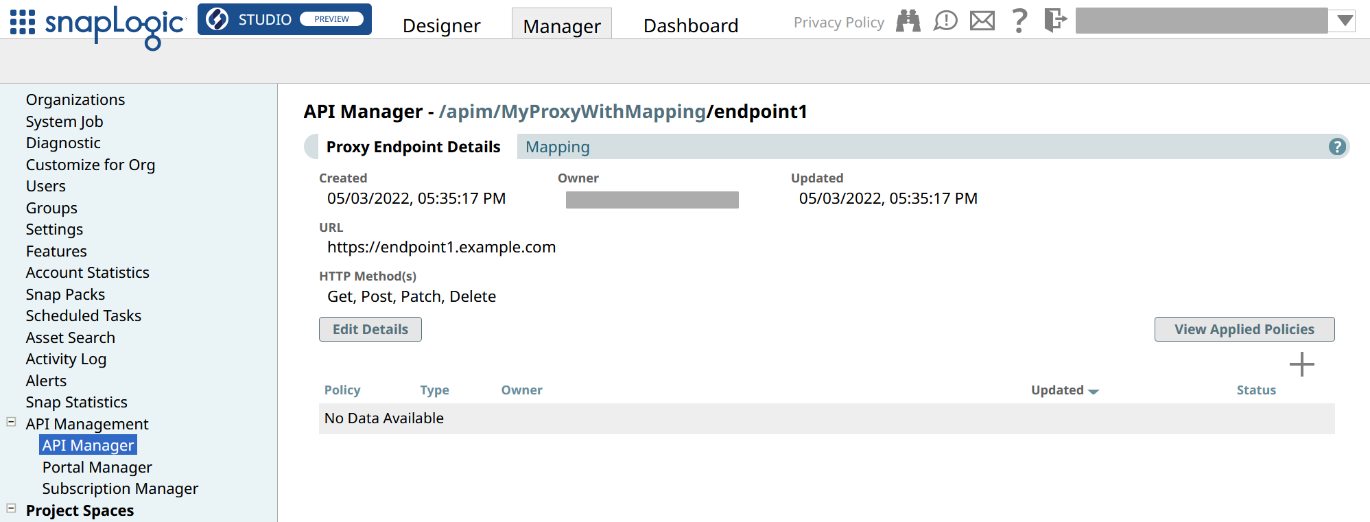 Details about the endpoint
