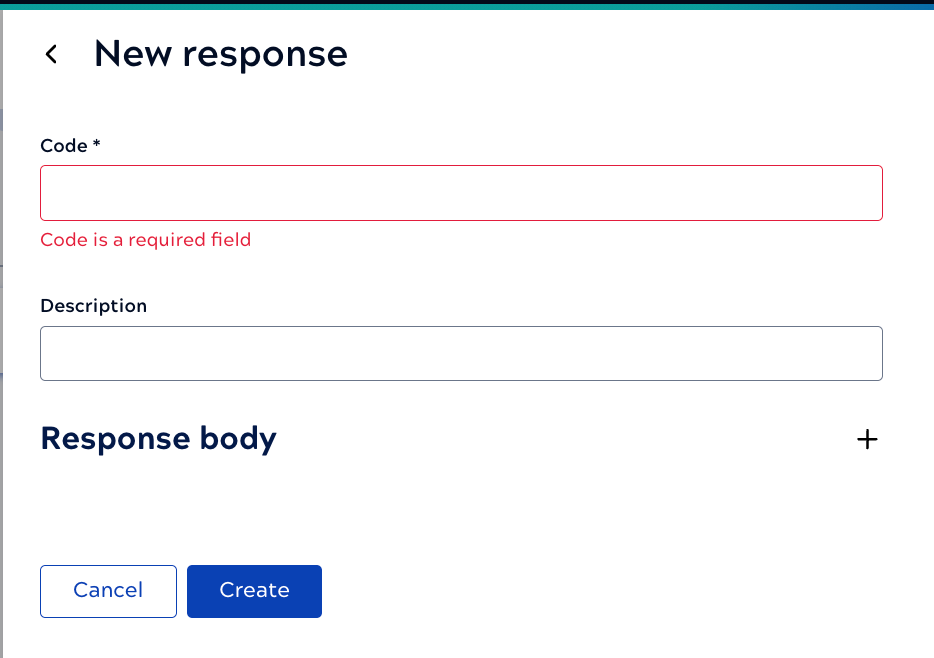 New response panel
