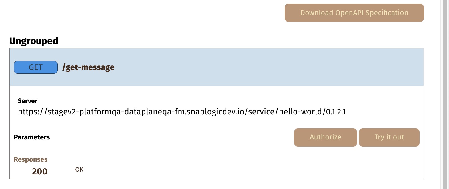 Authorize and Try it out buttons.