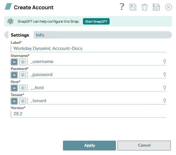 Dynamic Account Example