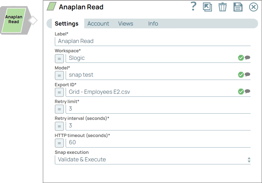 Anaplan Read Snap