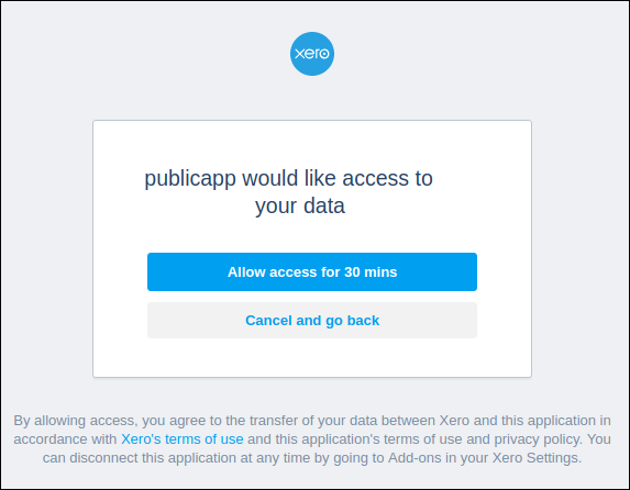 App Details - confirmation page