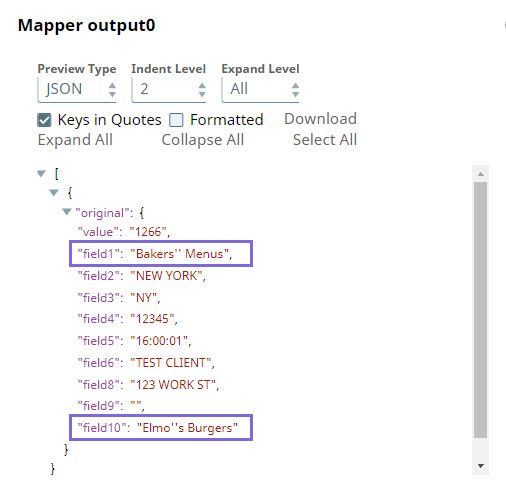 Mapper Output 1