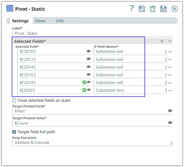 Pivot Snap Configuration