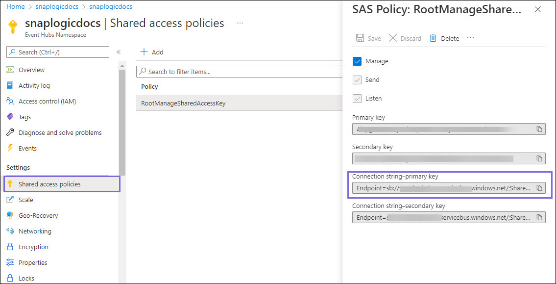 Shared access policies