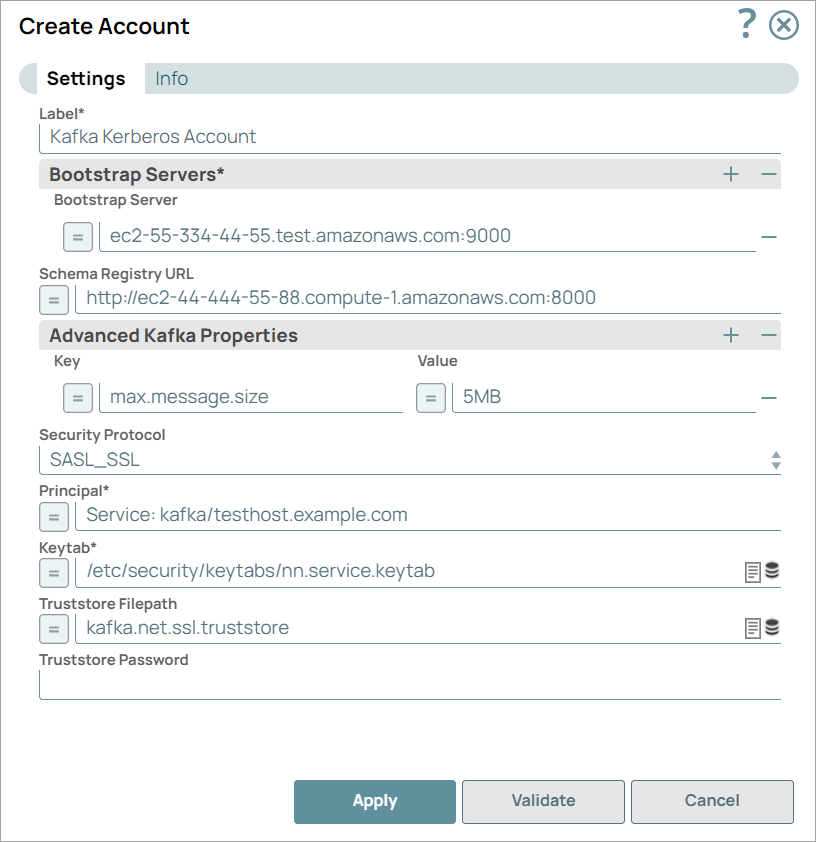 Kafka Kerberos Account configuration