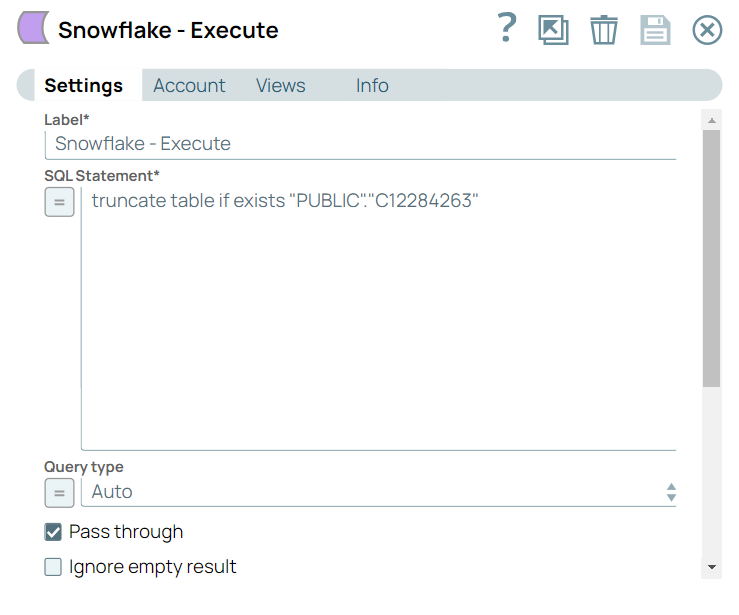 Snowflake Execute