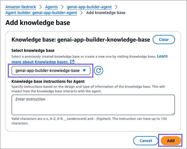 Choose Knowledge Base