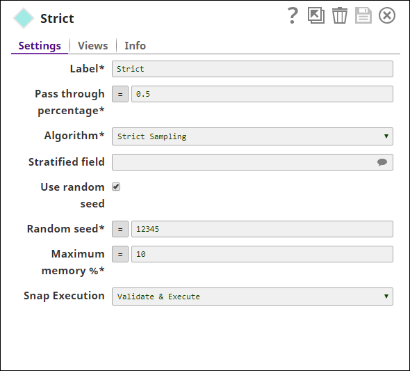 Strict Sampling Output