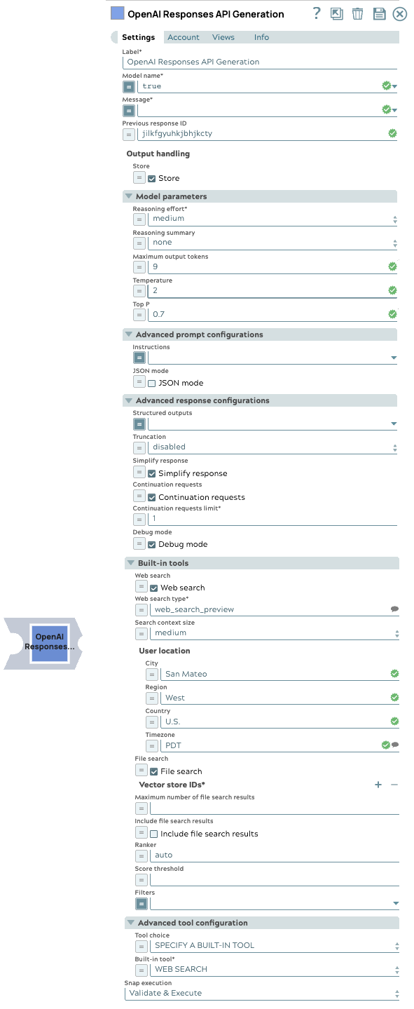 OpenAI Responses API Generation